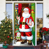 Aperturee - Santa Claus Gifts Xmas Tree Christmas Door Cover